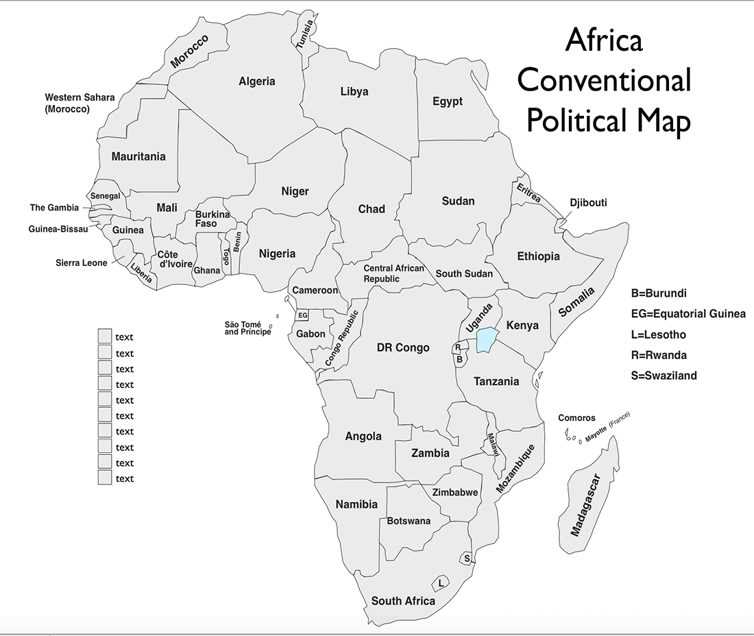 Printable Africa Map With Countries 2