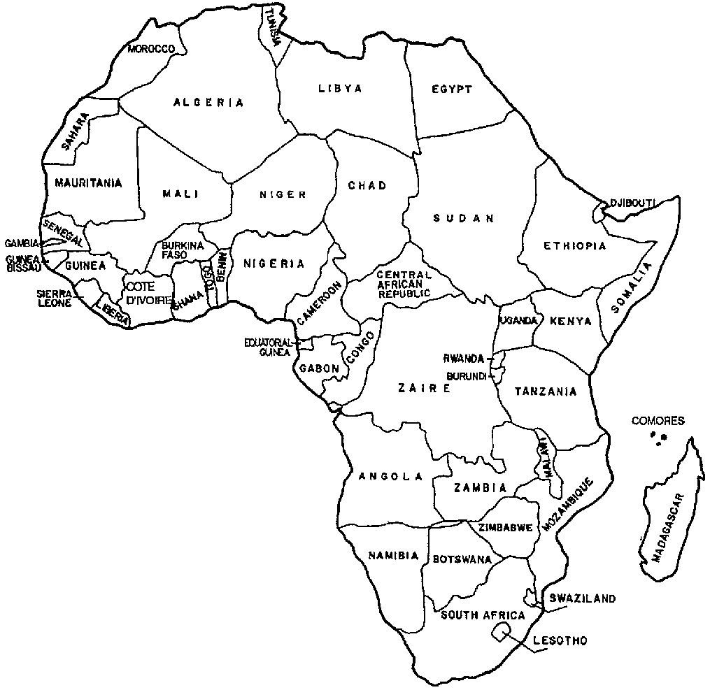 Printable Africa Map With Countries 3
