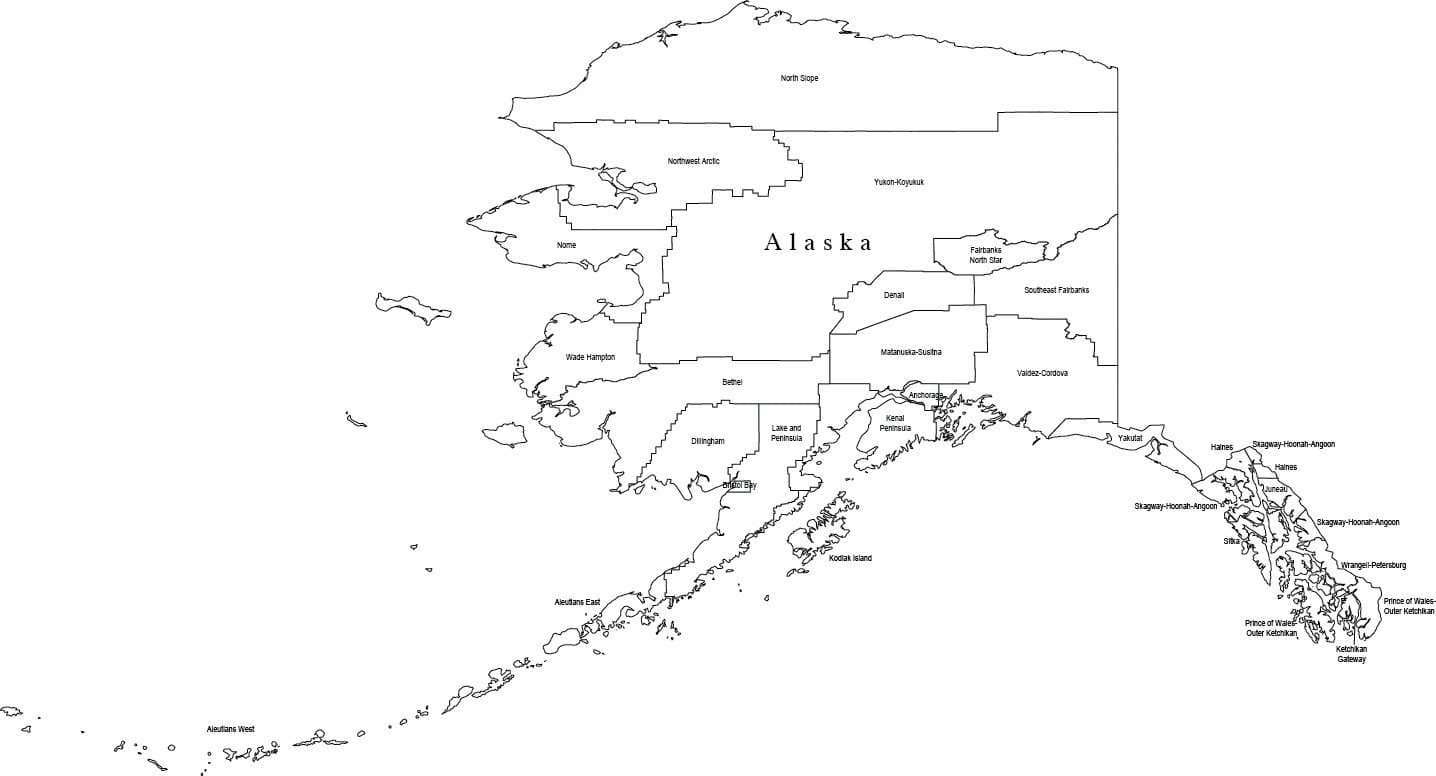Printable Alaska In Map