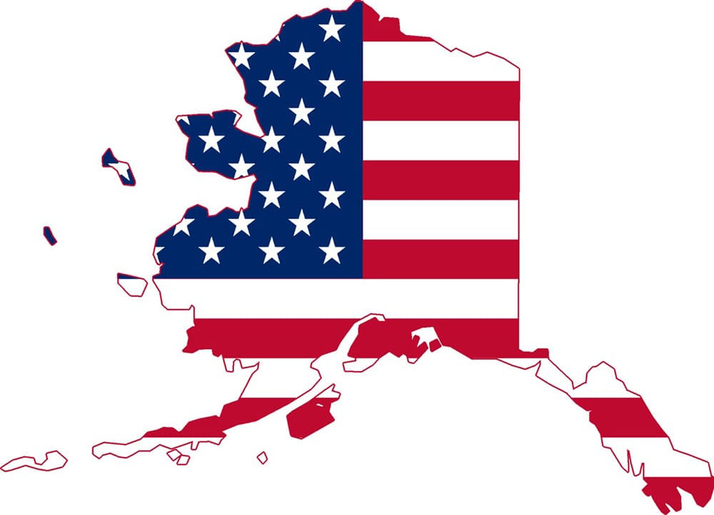 Printable Alaska Map Flag