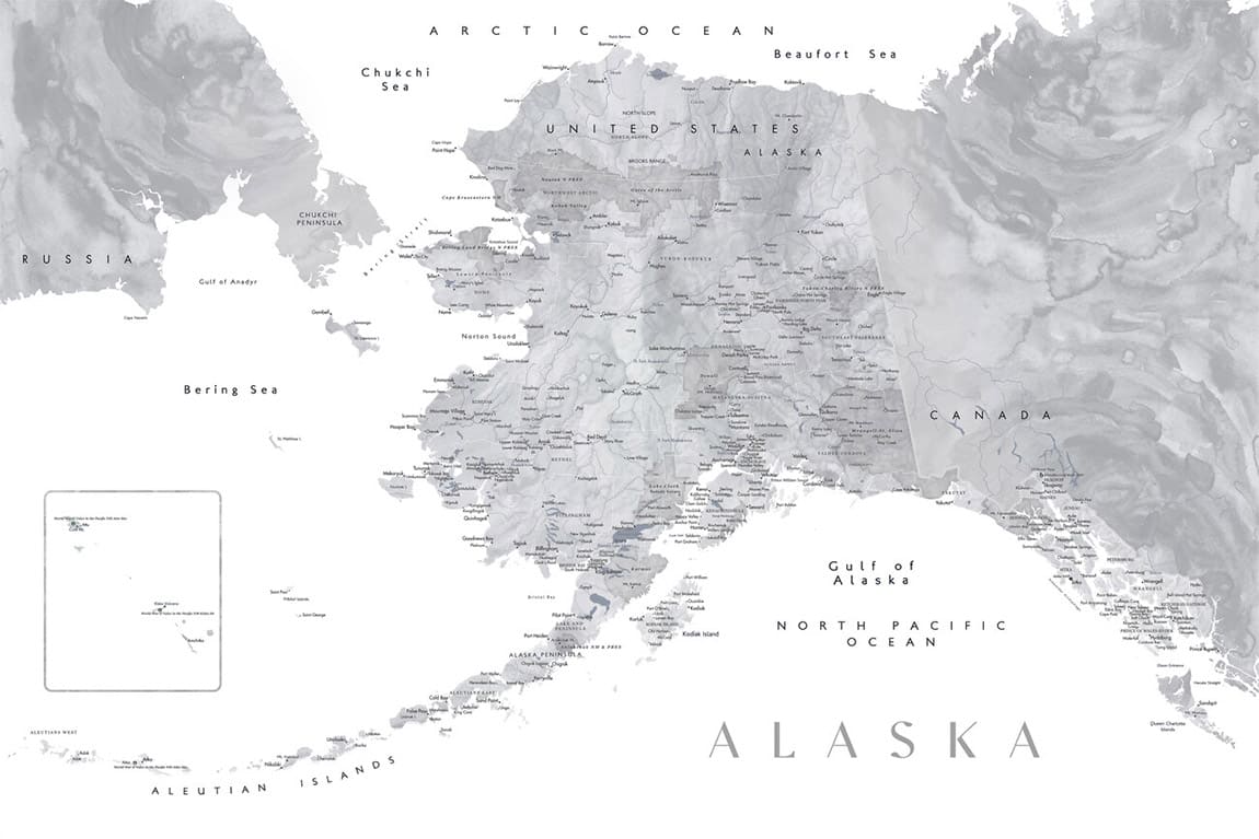 Printable Alaska Map Geography