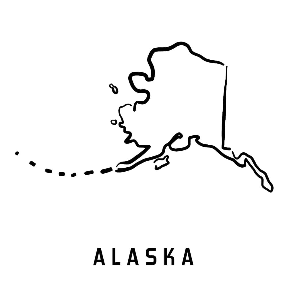 Printable Alaska Map Outline