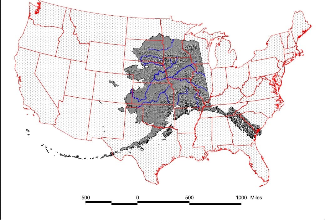 Printable Alaska USA Map States