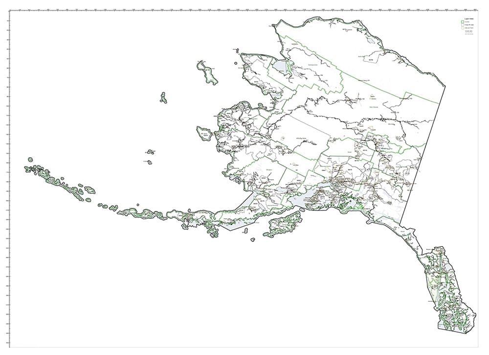 Printable Alaska Zip Code Map