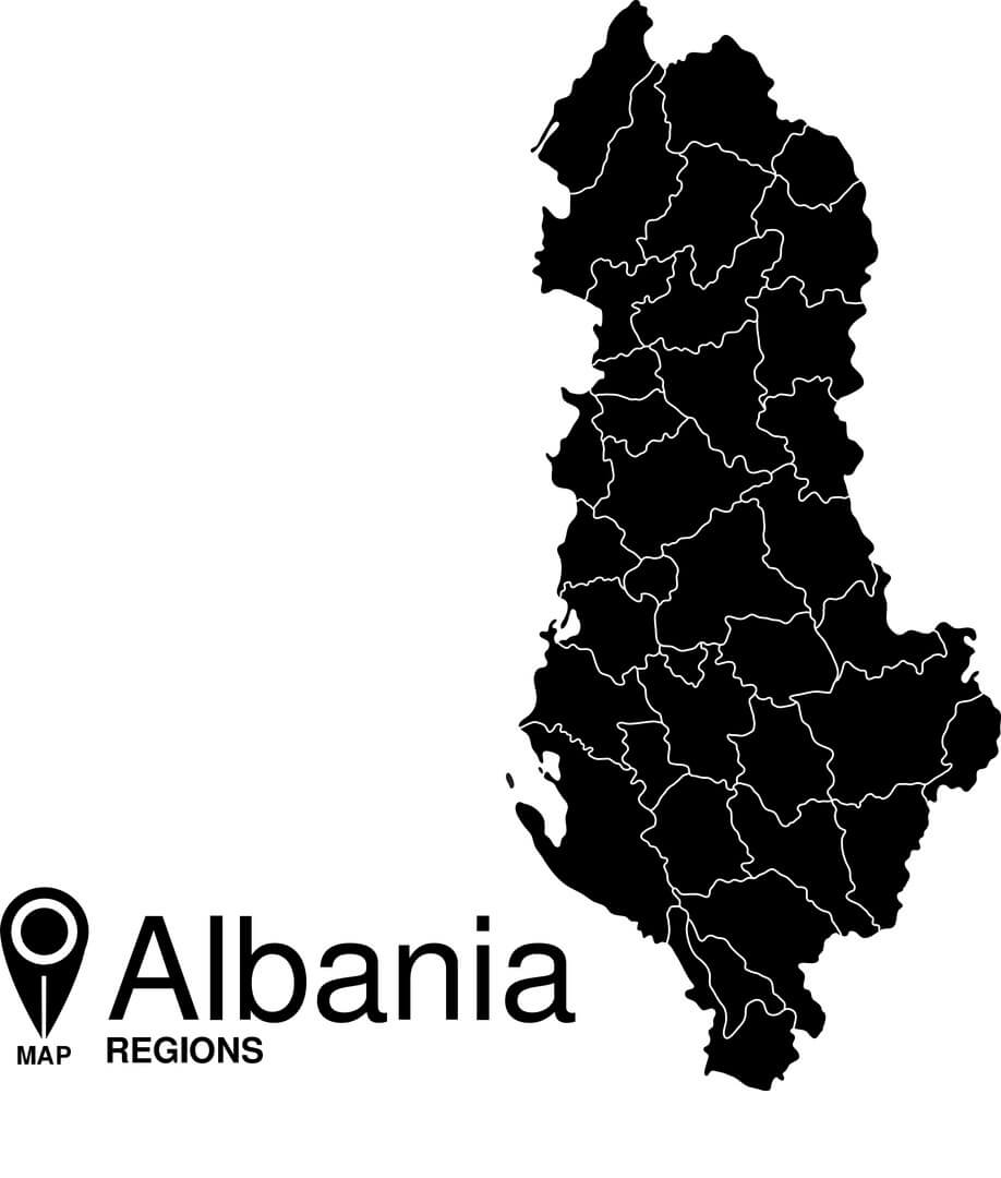 Printable Albania Blank Map