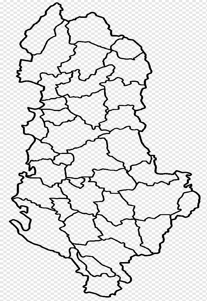 Printable Albania Map Outline