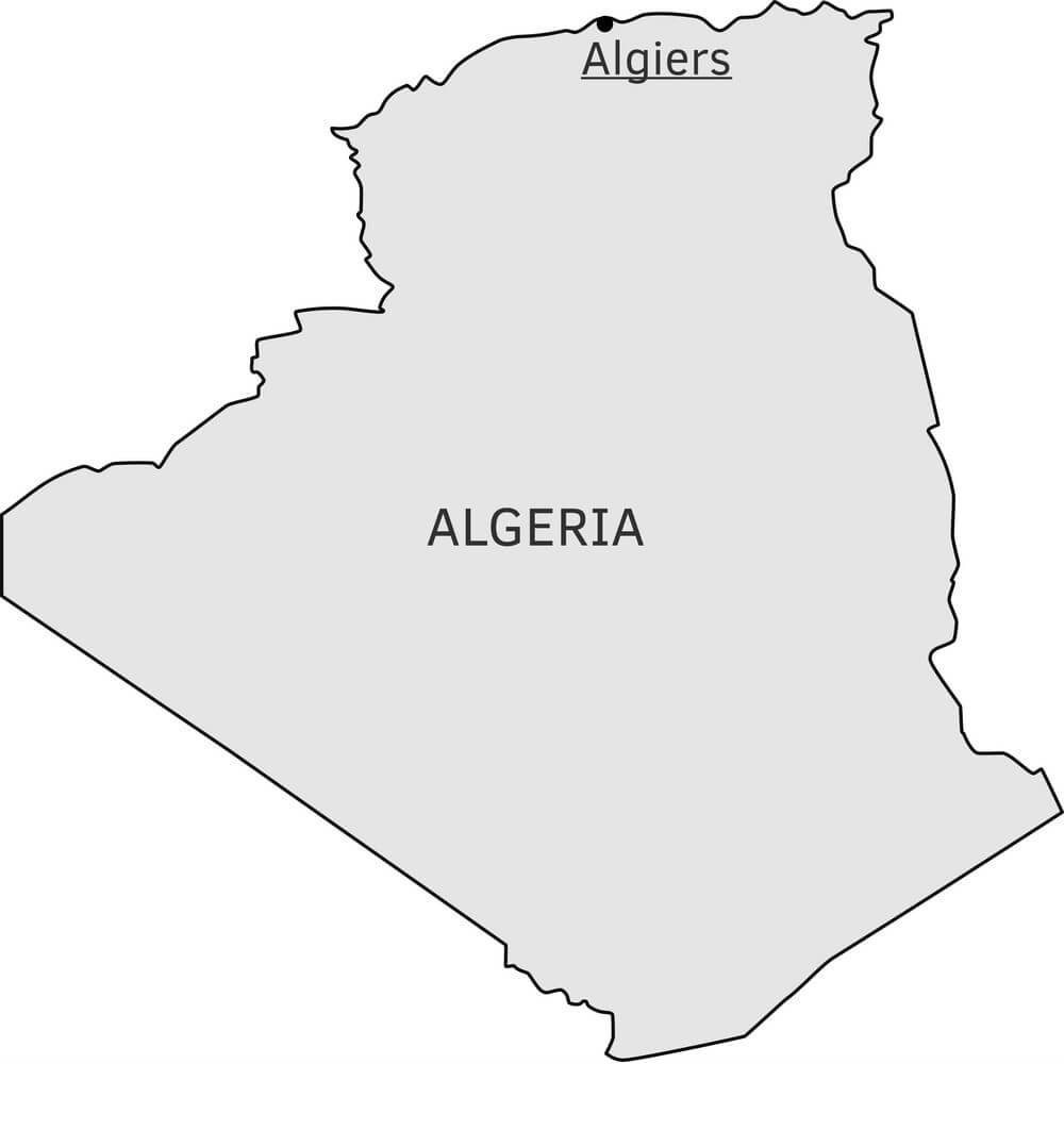 Printable Algeria Map