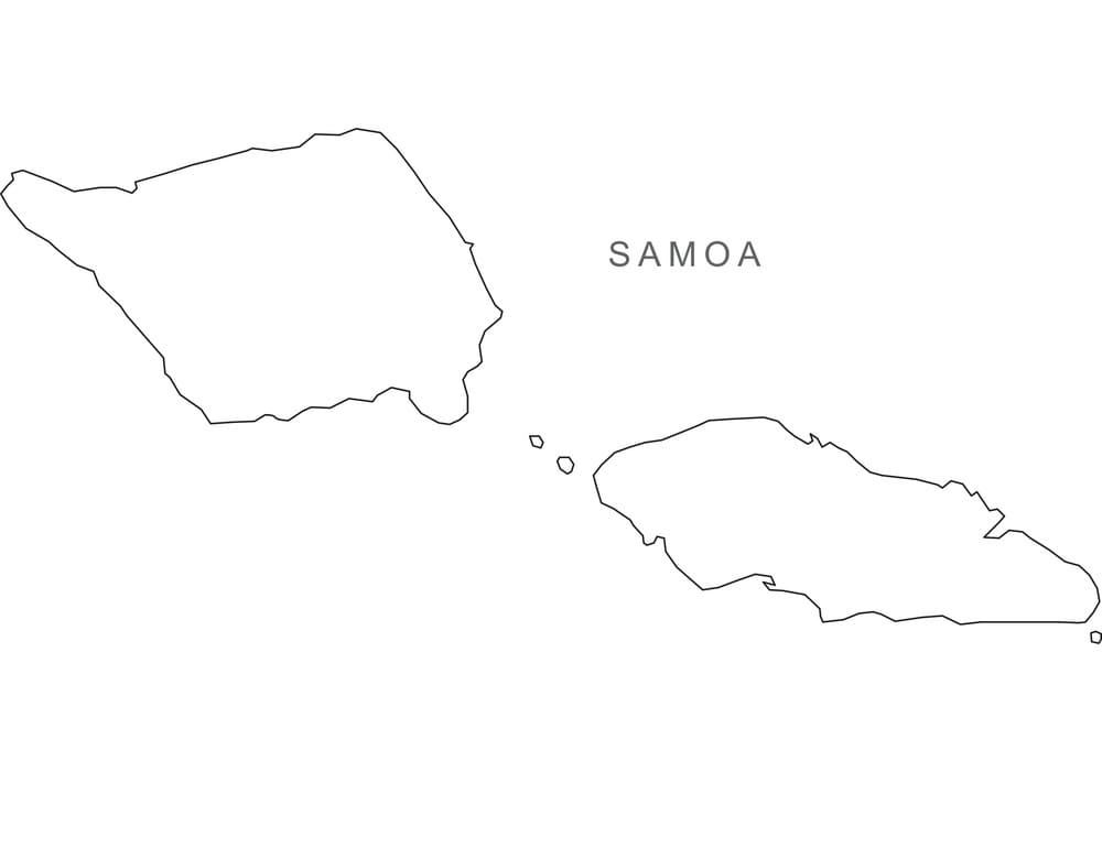 Printable American Samoa Map