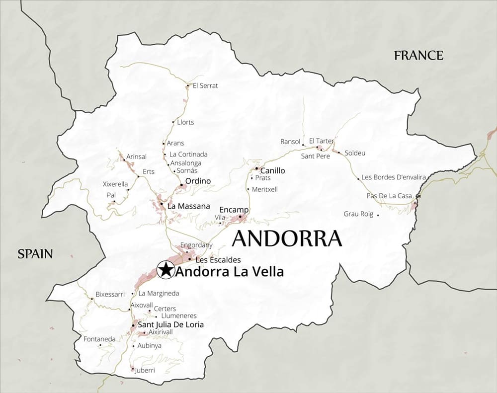 Printable Andorra In Map