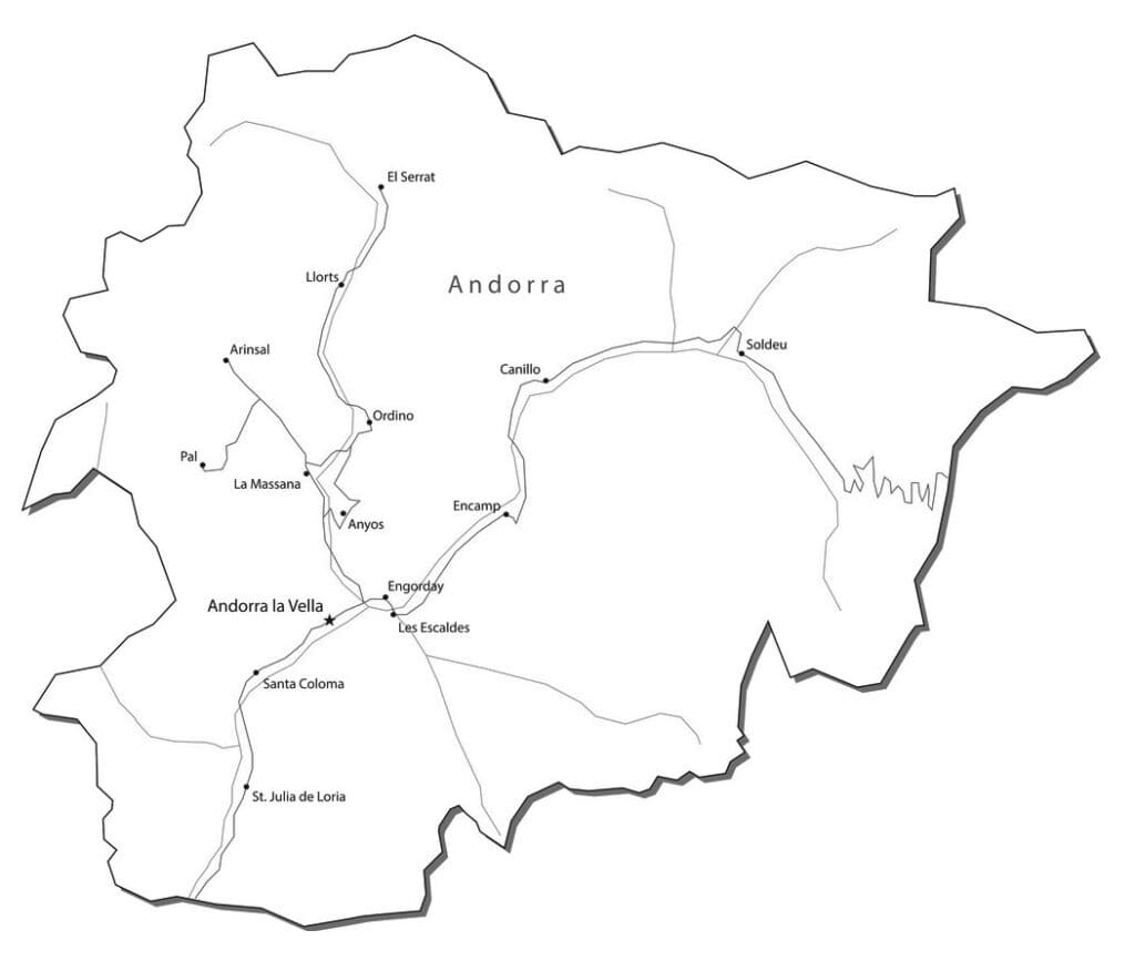 Printable Andorra Location On Map