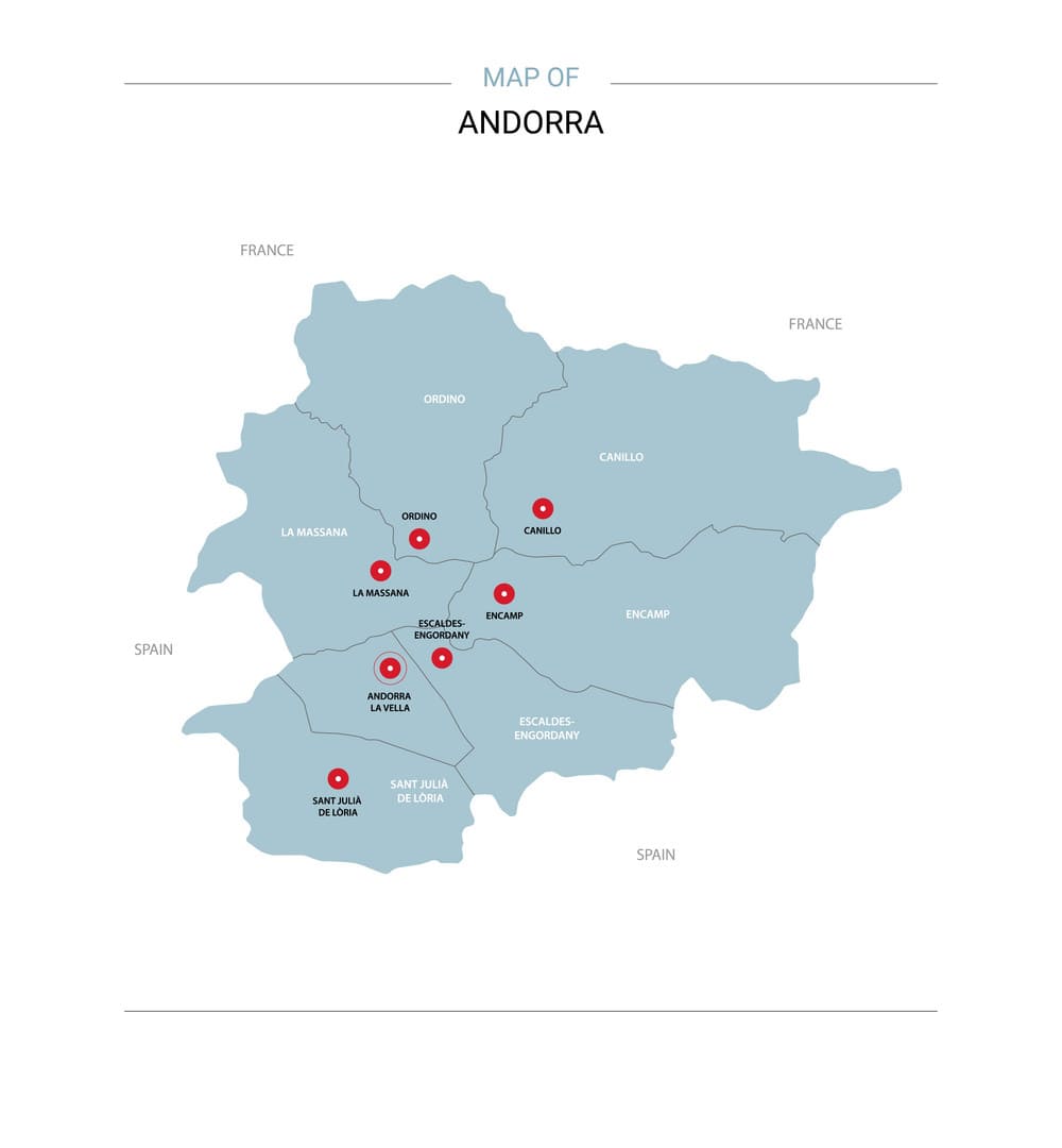 Printable Andorra Location On The Map