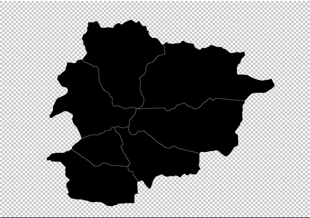 Printable Andorra Map Black And White
