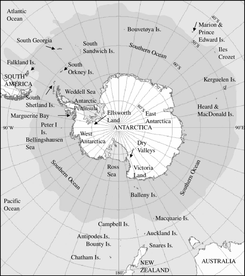 Printable Antarctia Map 5