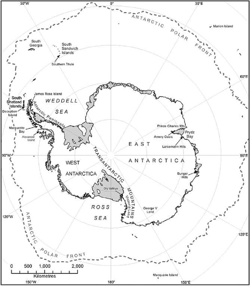 Printable Antarctia Map 8