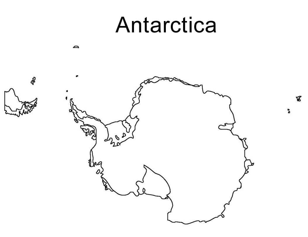 Printable Antarctia Map Blank