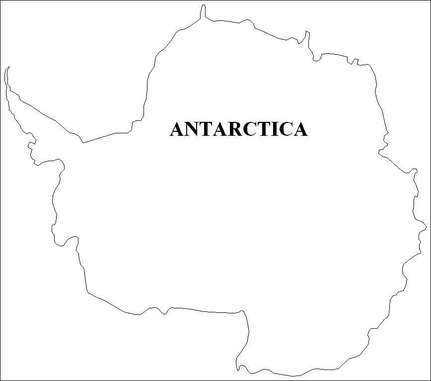 Printable Antarctia Map Outline