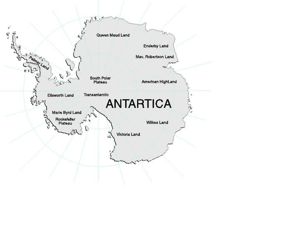 Printable Antarctia Map With Countries