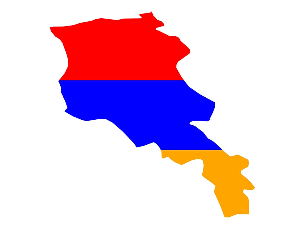 Printable Armenia Flag Map