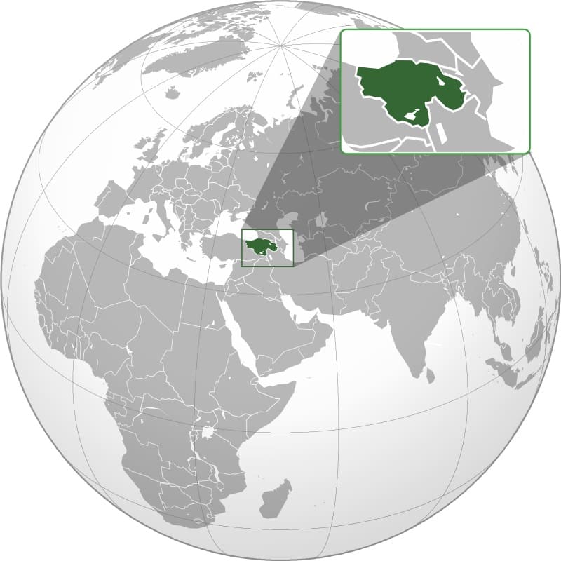 Printable Armenia On World Map