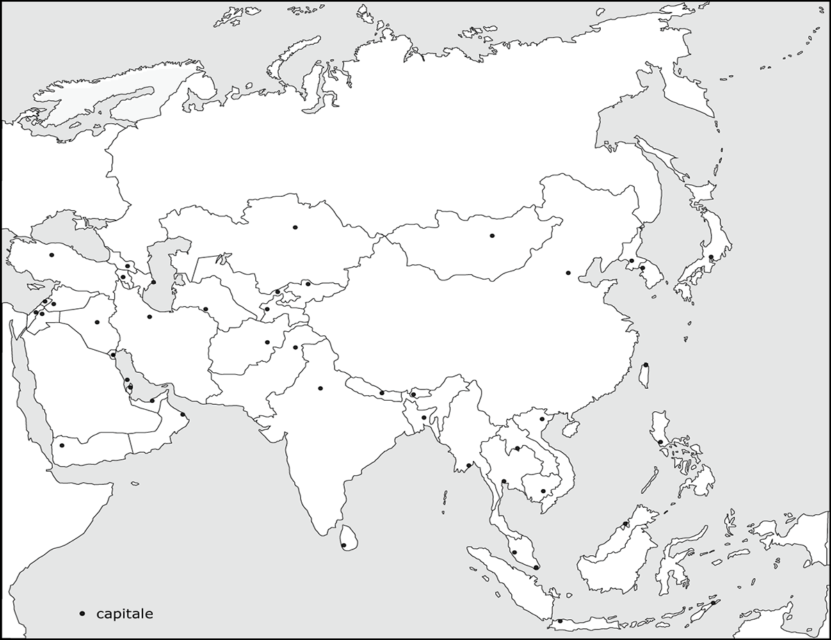 Printable Asia Map Blank 1