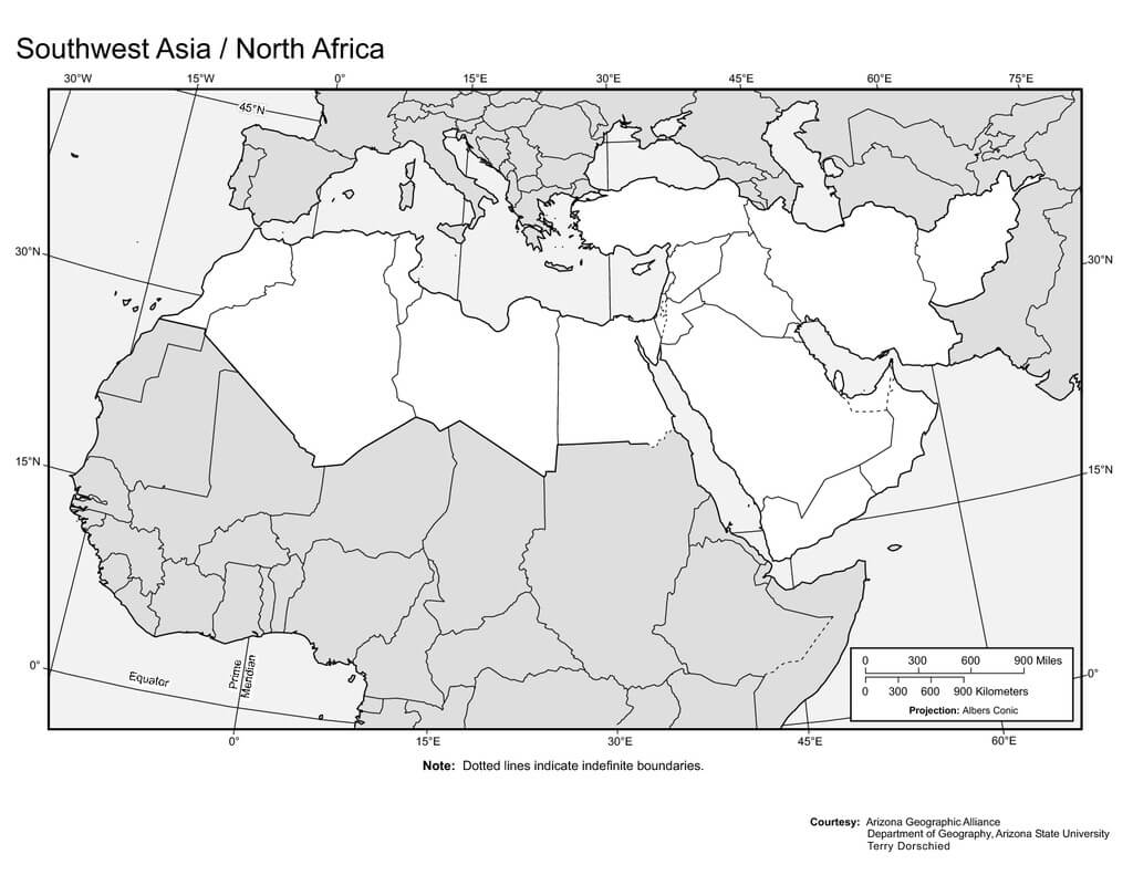 Printable Asia Map Blank 4