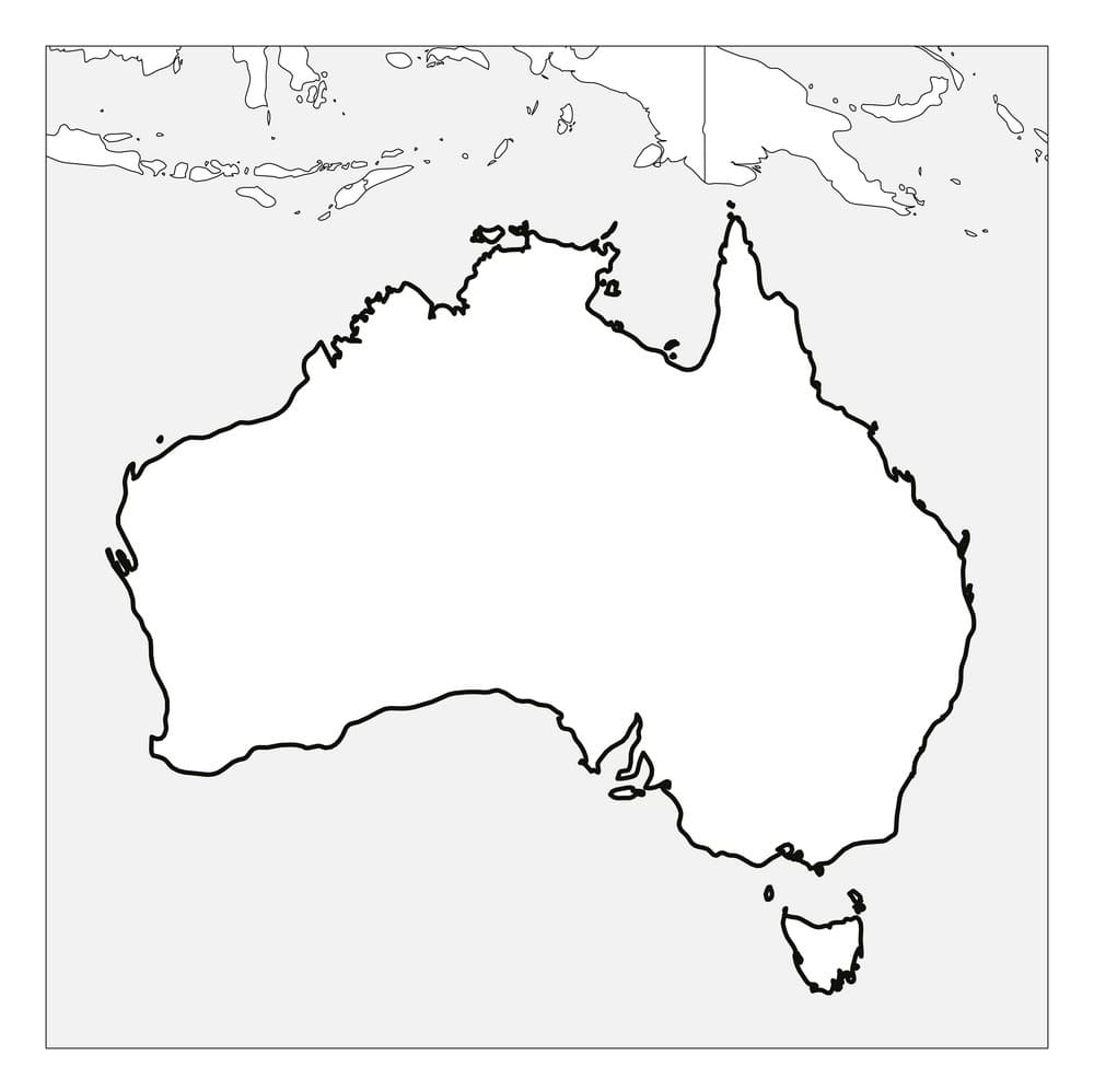 Printable Australia On A Map