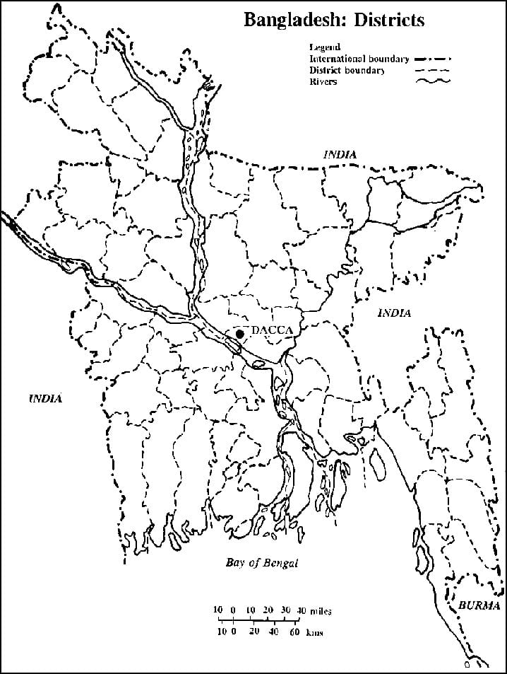 Printable Bangladesh On The Map