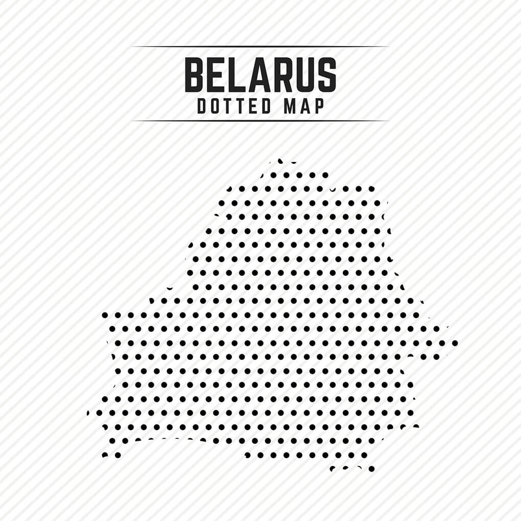 Printable Belarus Map Dotted
