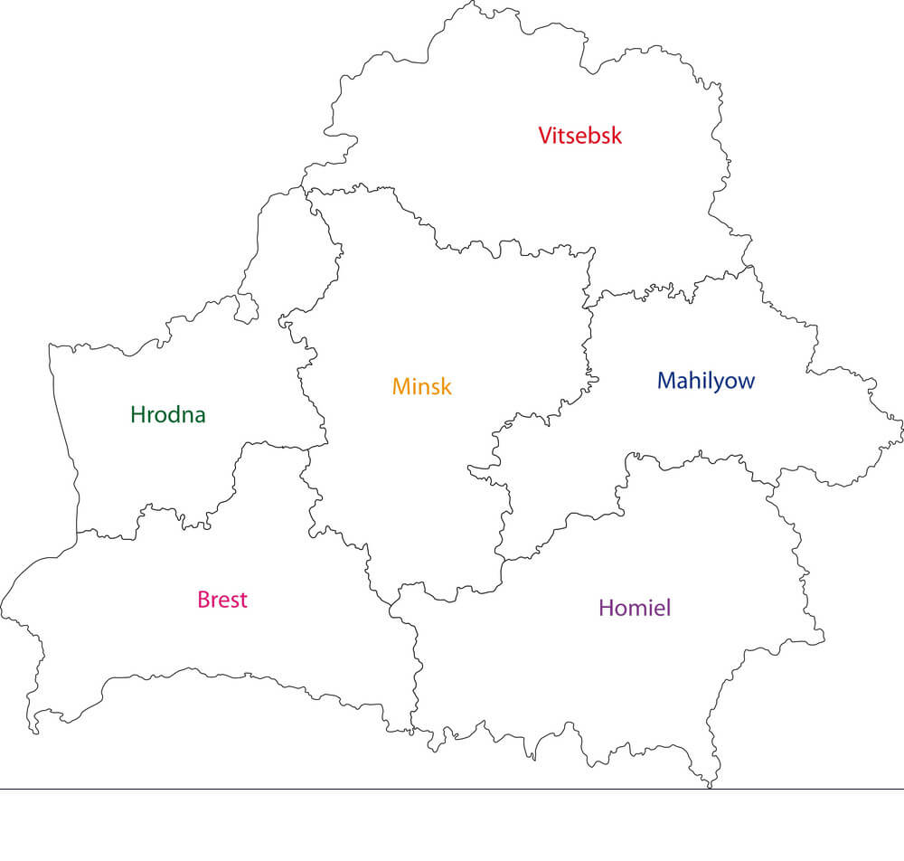 Printable Belarus Map Outline
