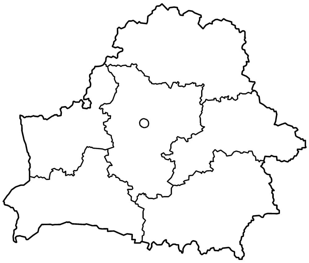 Printable Belarus Map Provinces Blank