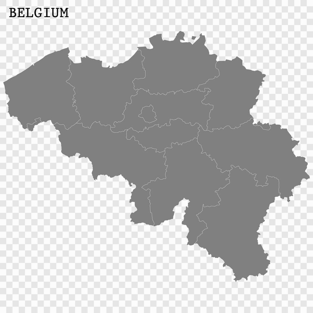 Printable Belgium Map With Borders