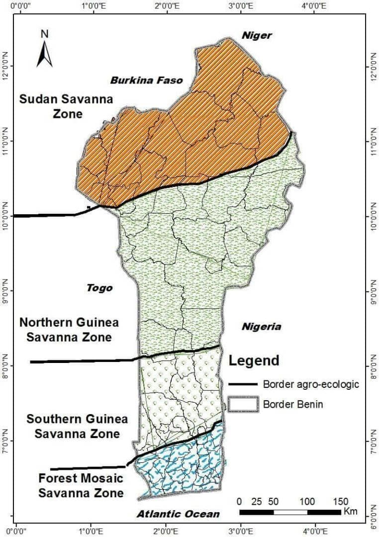 Printable Benin Map With Capital