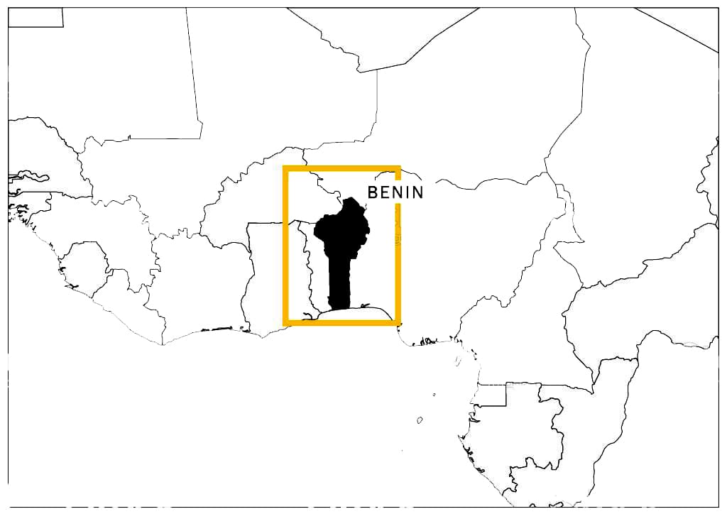 Printable Benin Map World