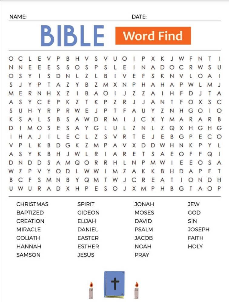 Printable Bible Word Search - Sheet 11