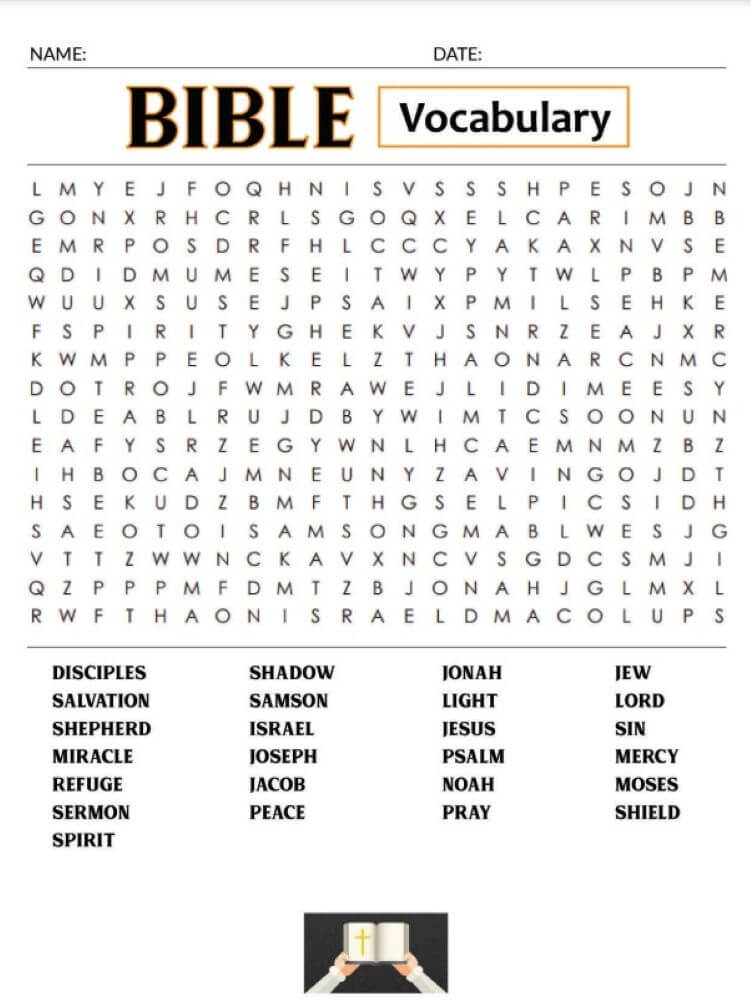 Printable Bible Word Search - Sheet 4