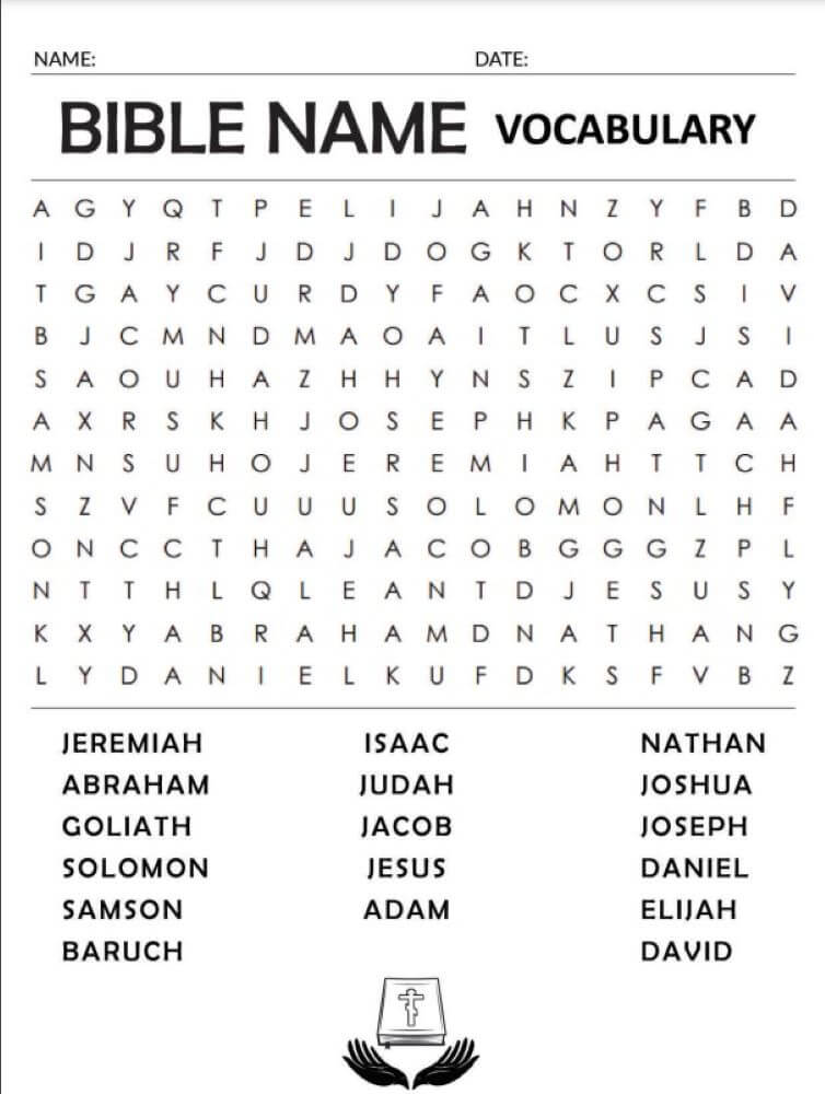 Printable Bible Word Search - Sheet 6