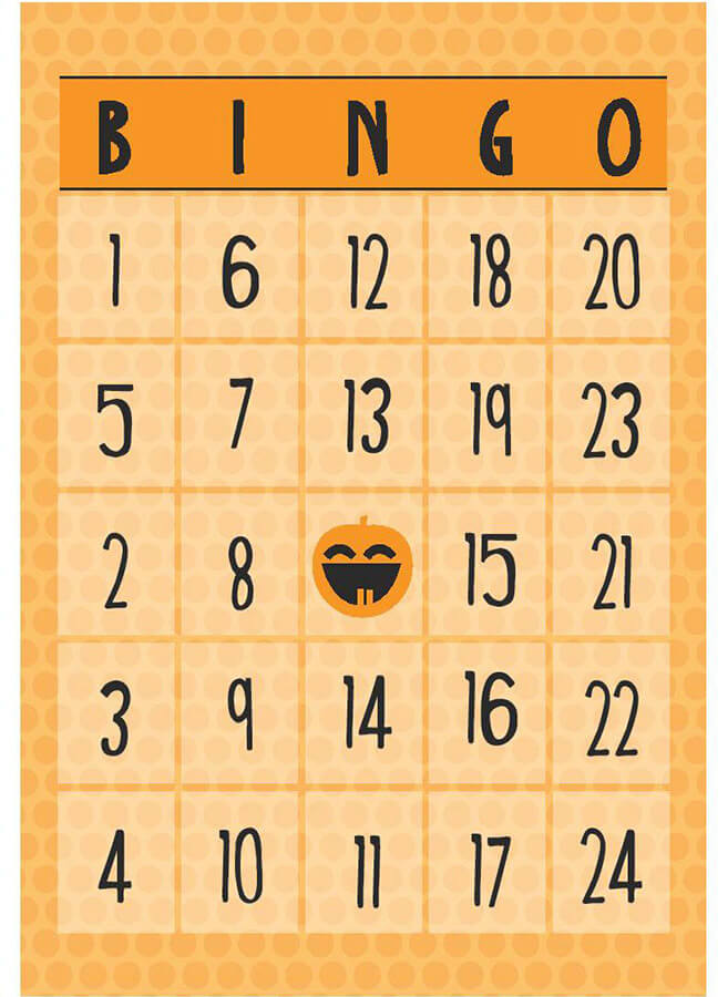 Printable Bingo Card - Sheet 7