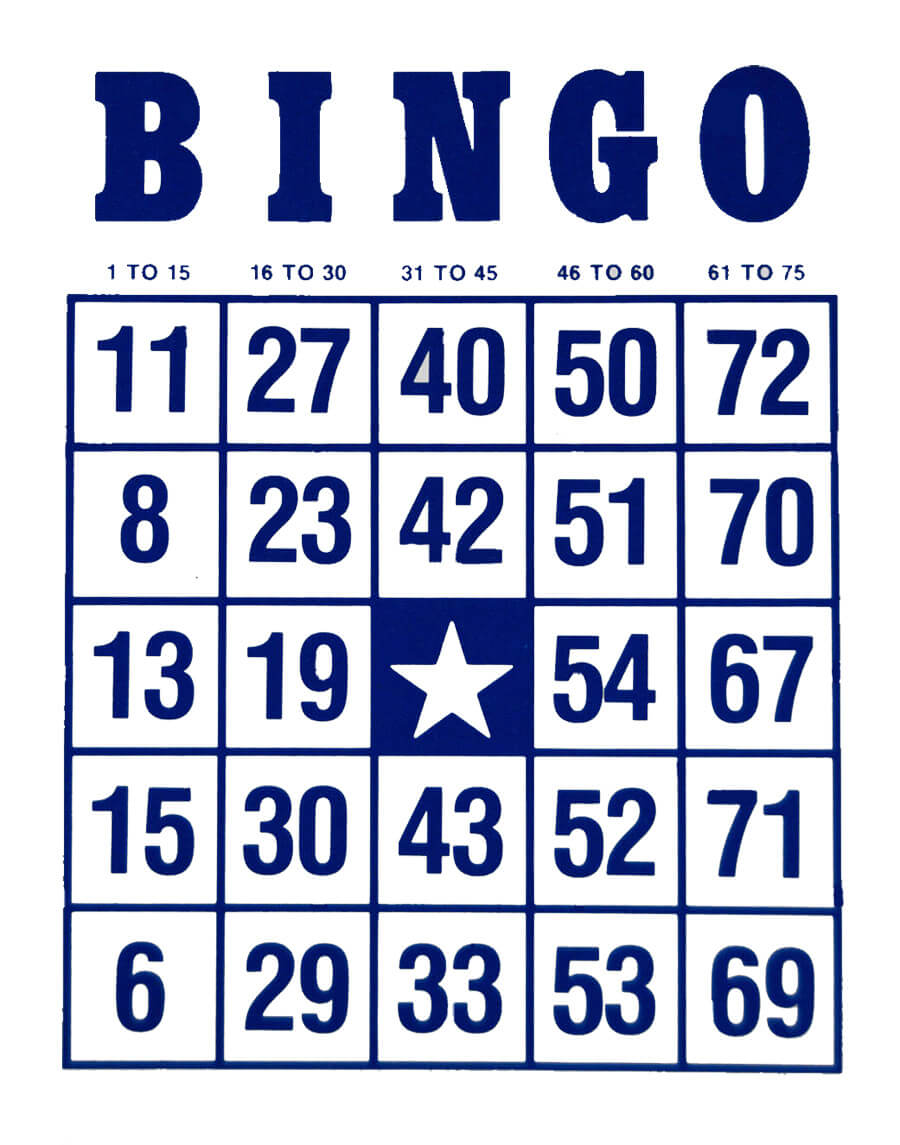 Printable Bingo Card – Sheet 8