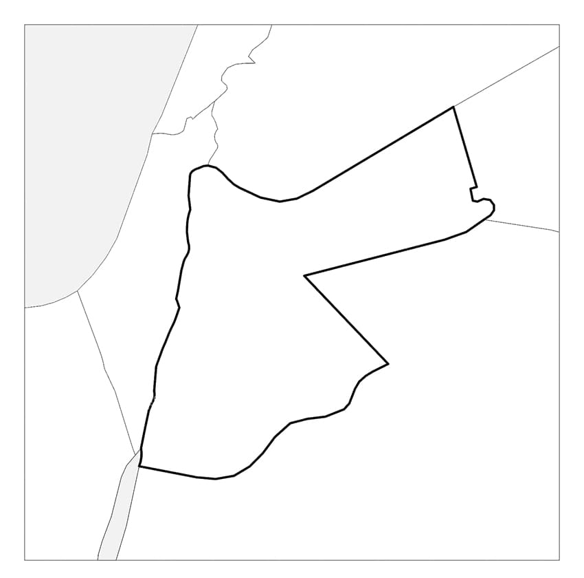 Printable Blank Jordan Map