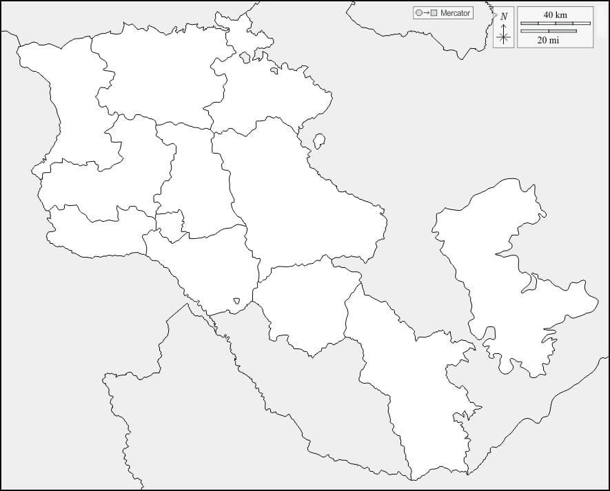 Printable Blank Map Of Armenia