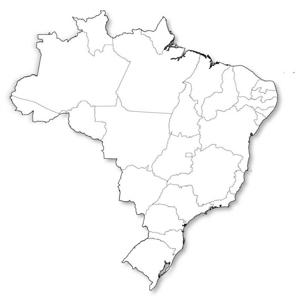 Printable Blank Map Of Brazil