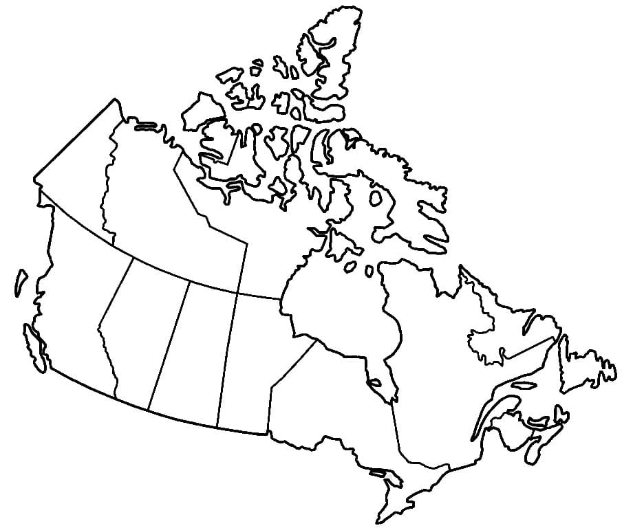 Printable Blank Map Of Canada