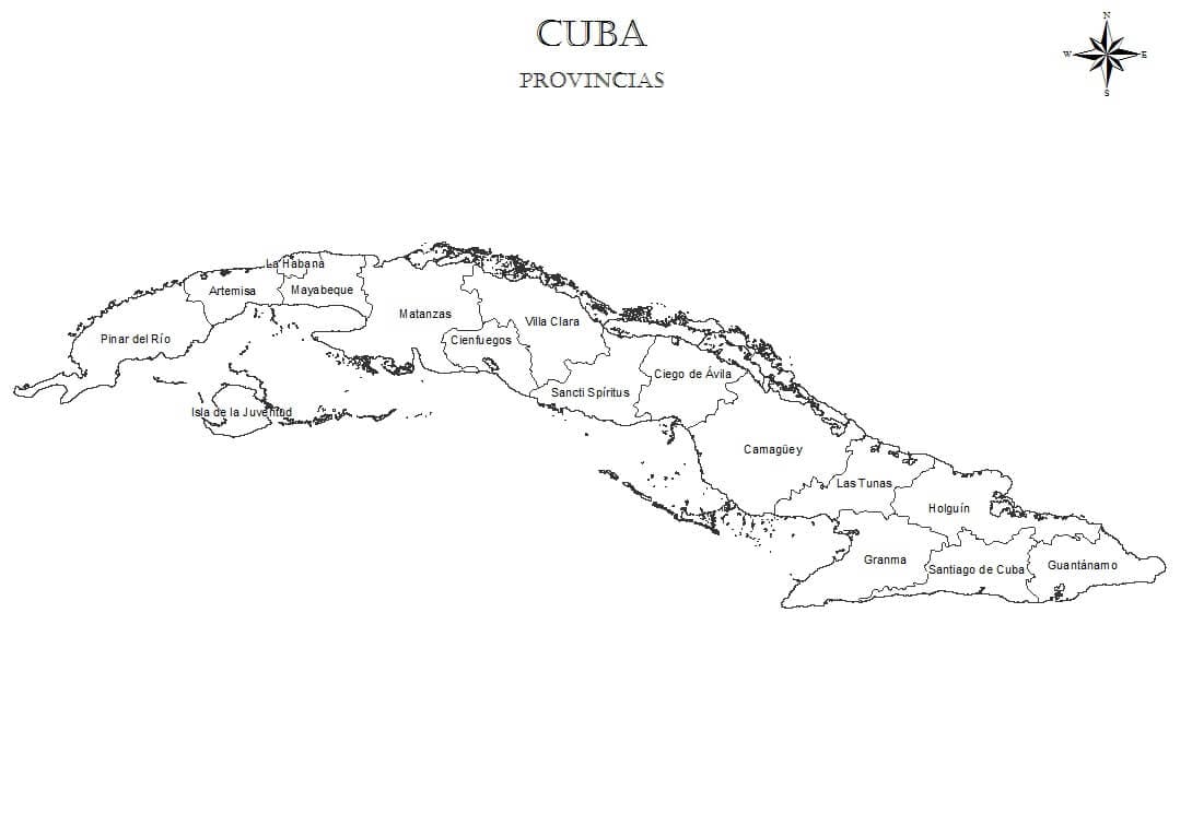 Printable Blank Map Of Cuba