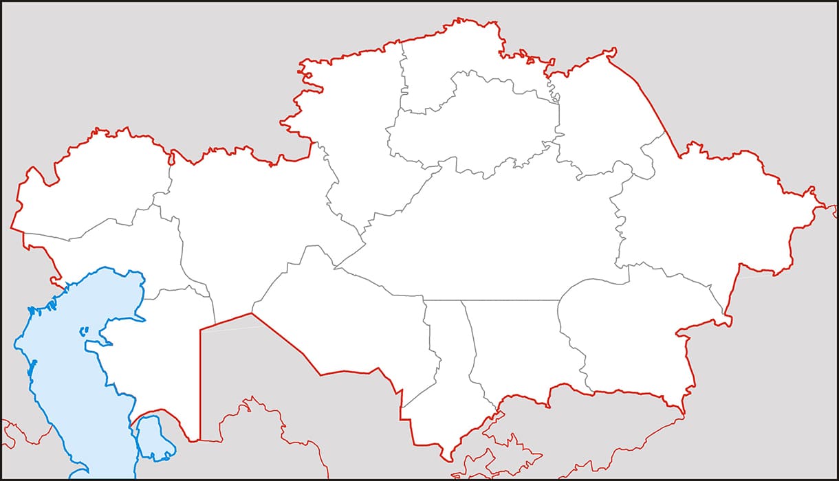 Printable Blank Map Of Kazakhstan