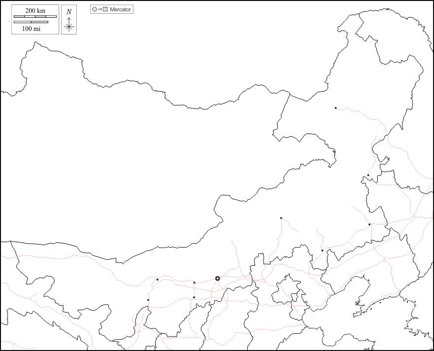 Printable Blank Map Of Mongolia