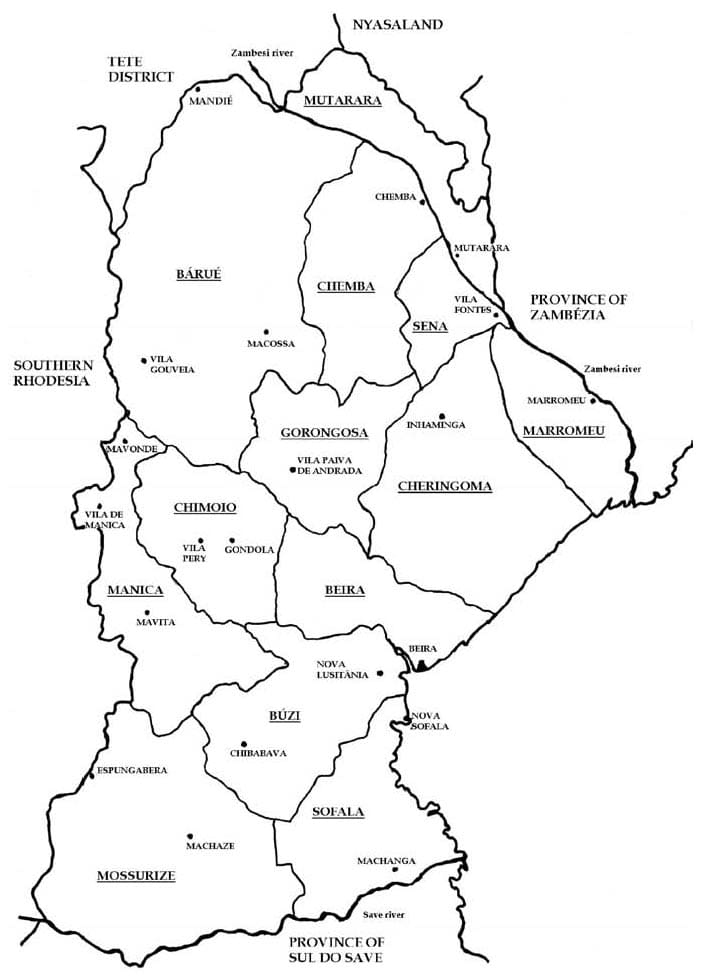 Printable Blank Map Of Mozambique