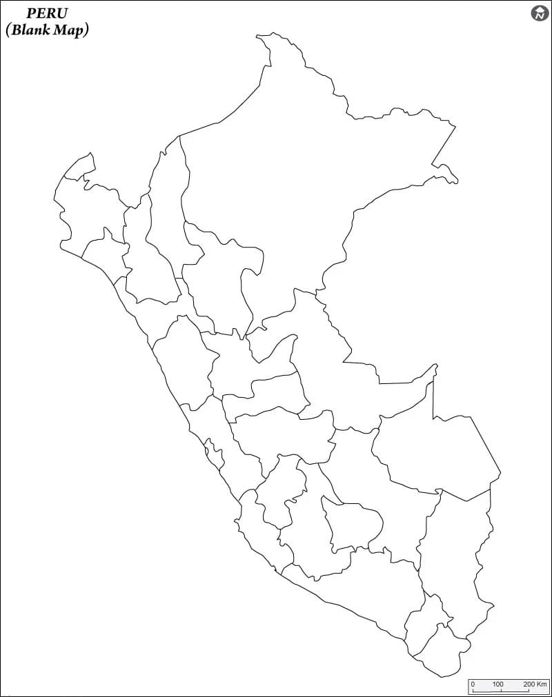 Printable Blank Map Of Peru