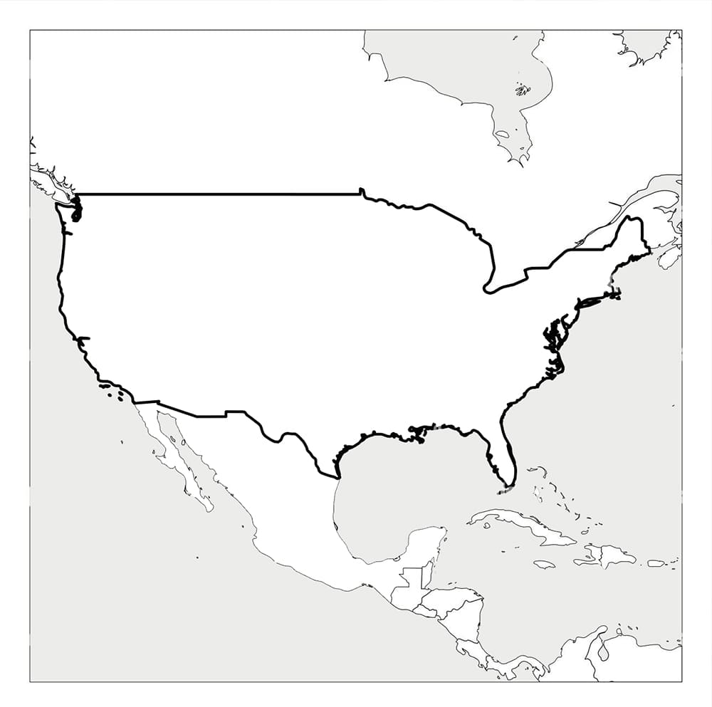 Printable Blank Map Of The United States