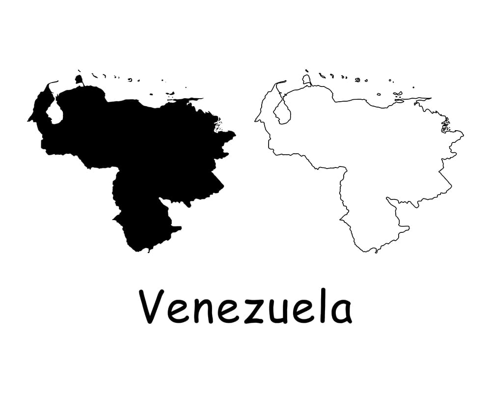 Printable Blank Map Of Venezuela