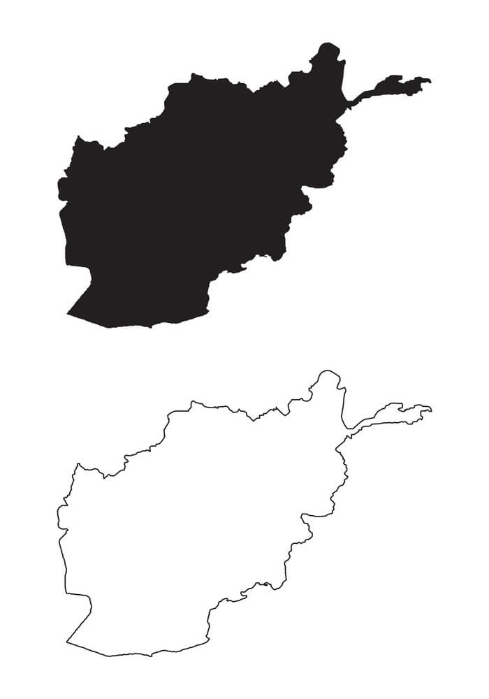 Printable Blank Outline Map Of Afghanistan